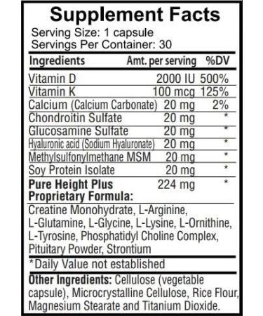 Pure BioTechnologies PureHeight Plus Height Enhancement Supplement - 30 Capsules - Buy Online on GoSupps.com