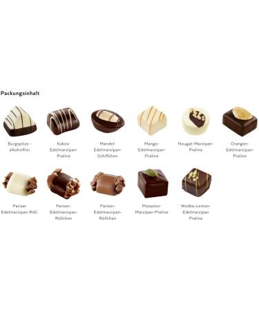 Shop Lauensteiner Marzipan Chocolates - 56 Handmade Truffles with Alcohol | Perfect Gift for Marzipan Lovers | 700g Selection for Any Occasion - Buy Online on GoSupps.com