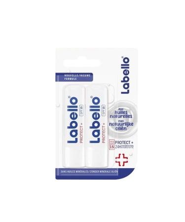 Labello Lipstick Protect + SPF 15 - Hydrating Lip Care (2 x 4.8g) | International Shipping Available - Buy Online on GoSupps.com