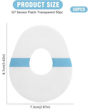 50 Pieces Waterproof Dexcom G7 & Freestyle Libre Sensor Covers - Adhesive-Free Protective Patches for Continuous Glucose Monitor (Transparent) - Buy Online on GoSupps.com