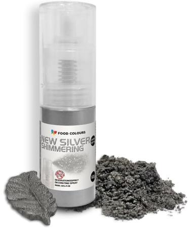 Edible Glitter Spray - New Silver 5G Food Coloring for Cakes Creams & Drinks | Metallic Effect Glitter Dye - Buy Online on GoSupps.com