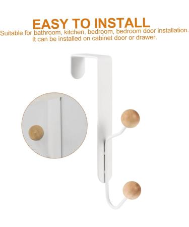 PRETYZOOM 2pcs Hook up Clothes Hanger Door Back Hat Hook White Bathroom Towel Hooks Clothes Hook No Punching - Buy Online on GoSupps.com