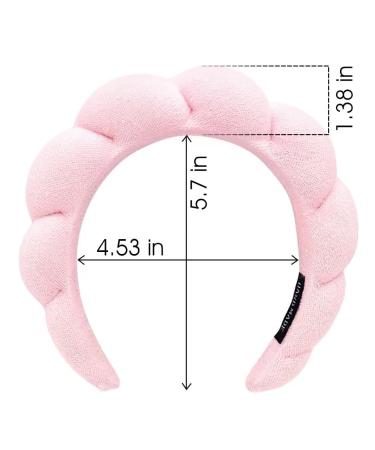 YOOLEETC 2 Pack Headbands - Sponge & Terry Cloth Fabric for Skincare, Makeup Removal, Shower - Pink & Blue - Buy Online on GoSupps.com