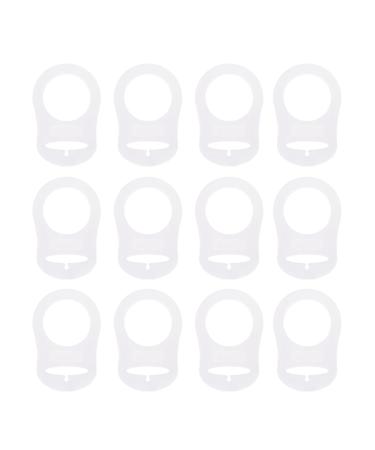 12pcs Baby Pacifier Clips Made of Soft Silicone Silicone Adapter Rings Holder for Baby Nipple Rings for MAM Pacifiers MAM Pacifiers