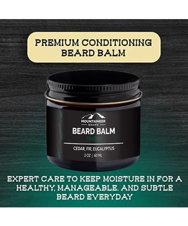 Mountaineer Beard Balm for Men | All-Natural Leave-In Conditioner | Moisturizes Dry Skin | Hydrates & Softens Beard | Timber Scent 2oz - Buy Online on GoSupps.com