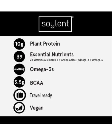 Soylent Vegan Protein Meal Replacement Powder Travel Pack - 10 Ct Cacao 1.59 oz (Pack of 10) - Buy Online on GoSupps.com