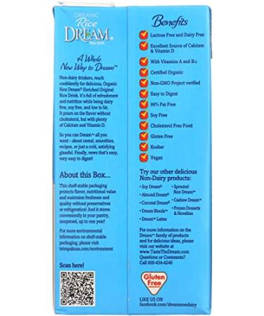 Rice Dream Organic Enriched Original Rice Drink 64 Oz - Pack of 8 | Buy Online - Buy Online on GoSupps.com