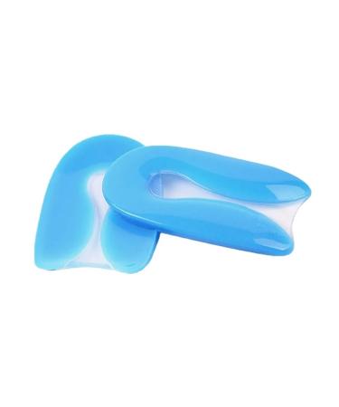 Silicone PU Gel Insoles Heel Cushion Soles Support Shoe Pad Feet Care Insert(Large) Large D