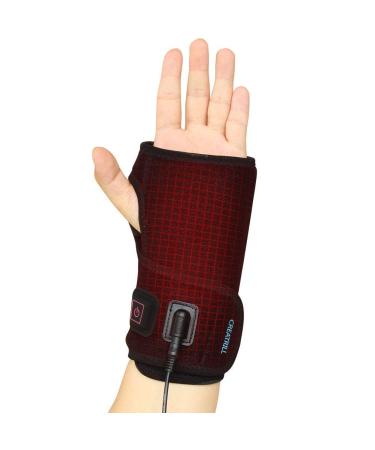 ELEKHEAL Hand & Wrist Heating Pad Wraps  Auto Shut Off Therapy Electric Heated Brace for Carpal Tunnel Syndrome  Arthritis  Tendonitis  Joint Pain Soreness(Medium)