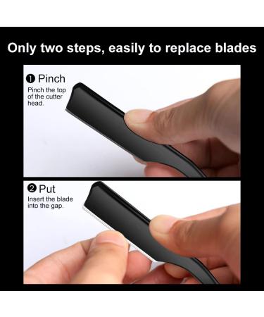 Professional Manual Shaving Razor - Redwood Handle Straight Razor with 10 Platinum Coated Blades for Men & Salon Use - Buy Online on GoSupps.com
