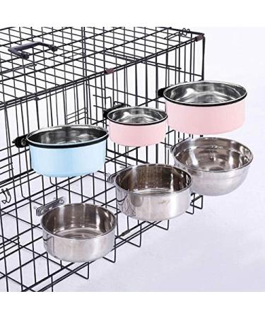 Water Bowl for Dog Crates & Cages 2-in-1 Crate Type Pet Hanging Bowl Stainless Steel Cage Dog Bowl Medium Sized Dog Feeder Food Water Bowl (Blue1.7l/1pcs) Blue18cm Blue18cm - Buy Online on GoSupps.com