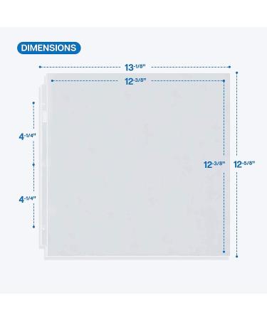Dunwell Scrapbook Refill Pages 12x12 - (50 Pack) Super Heavyweight Fits 3 Ring Scrapbooking Binders 12 x 12 Standard 12x12 Photo Album Refill Pages Sheet Protectors Paper Inserts Not Included 50 Pack 12x12 - Buy Online on GoSupps.com