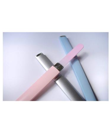 Aoshang 3 Pack Glass Nail File Set - Double Sided Etched Filing Surface - Professional Manicure/Pedicure Tool for Natural Nails with Case - Blue Silver Pink - Buy Online on GoSupps.com