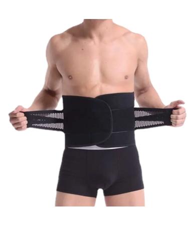 Topyond adjustable sports back band back support belt for men and women suitable for weightlifting bodybuilding running basketball black size L
