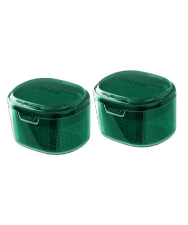 Frcolor prosthesis absorption 2 piece retainer storage box para guardar crystal holder Small storage container prosthesis brush travel prosthesis bath small case holder holder