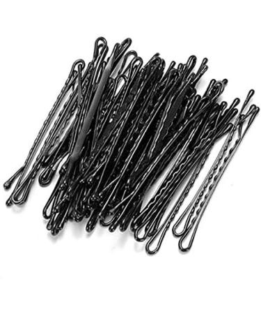 Benoon Black Jumbo Bobby Hairpins - 60 Metal Wave-Shaped Clips | Flat Lace Style Hairpins for Salon & Everyday Use - Buy Online on GoSupps.com