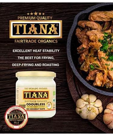 TIANA Fairtrade Organic Virgin Coconut Oil Odourless Cooking Butter 350ml (Pack of 4) 350ml Pack of 4 - Buy Online on GoSupps.com
