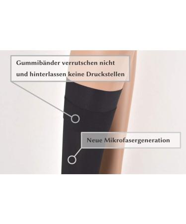 Assistica Medical Compression Stockings 23-32 mmHg - Class 2 Support Stockings for Women & Men Lace Design Medium Size (170-182 cm) - Black - Buy Online on GoSupps.com