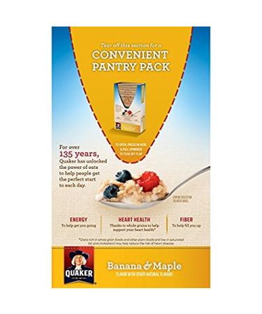Quaker Instant Oatmeal Breakfast Cereal Maple Banana 12.1oz (Pack of 2) - Delicious and Nutritious Option for a Quick Morning Meal - Buy Online on GoSupps.com