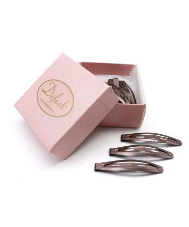 Dofash 12PCS Large Brown Hair Snap Clips | Metal Barrettes for Women | Simple Basic Hair Accessories - 2.36IN/6CM - Buy Online on GoSupps.com
