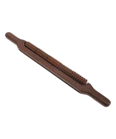 Lurrose 1 STK massage tab for the spine manual massage roller trigger point massage device body roll made of wood muscle roller made of wood manual wooden wooden tool Wenge Handbuch Rollstock