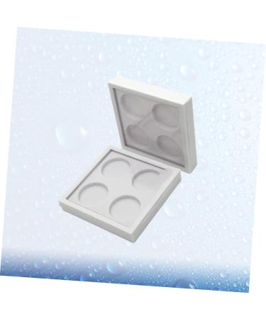 FOYTOKI 2pcs 4 Eyeshadow Palette Empty Eyeshadow Case Empty Lipstick Aluminum Tin Jars Eyeshadow Pan White - Buy Online on GoSupps.com