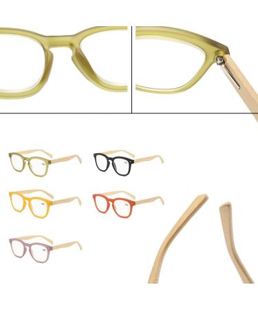 Buy Fashion Reading Glasses for Women & Men | Lightweight Wooden Temples | Anti Eyestrain Eyeglasses | Yellow Color Size 1.0x - Buy Online on GoSupps.com