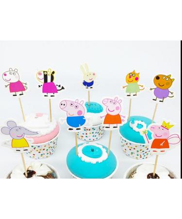 24 PCS Pig Cake Toppers Birthday Party Supplies Decorations for Boys Girls For Pig Theme Decorations - Buy Online on GoSupps.com