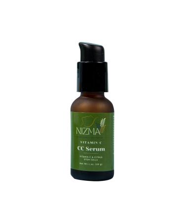 Nizma Skincare CC Serum with Vitamin C Hydrating Face Serum with Hyaluronic Acid and Citrus Stem Cells for All Skin Types Reduces Redness and Age Spots 1 oz.