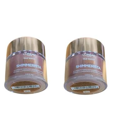L'Oreal True Match Lumi Shimmerista Highlighting Powder 506 Sunlight 0.28 oz (Pack of 2)