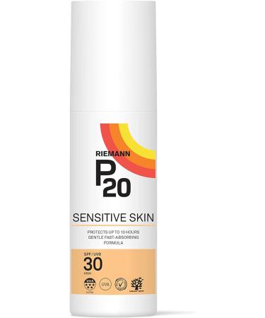 RIEMANN P20 SPF30 Sensitive Sun Cream 100ml High Level UVA Protection for up to 10 Hours Allergy Certification Water Resistant Durable & Long Lasting Sweat Resistant 100 ml (Pack of 1) SPF30 - Buy Online on GoSupps.com