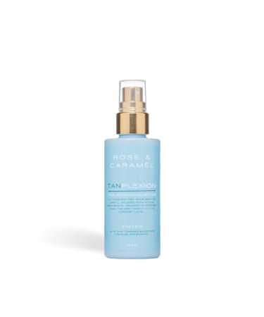 Rose & Caramel Tanplexion Tanning Accelerator Sun Bed & Outdoor Sun Enhancer Carrot Oil Vitamin A Premium scent (Tinted - DHA)