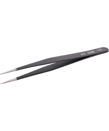 Nail Art Rhinestones Eyelashes Straight & Curved Tweezers Tool Set-Black - Buy Online on GoSupps.com