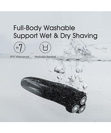 Premium Head Shavers for Bald Men - Rechargeable Electric Razor with LCD Display & IPX7 Waterproof | Full Body Washable (Black - Buy Online on GoSupps.com