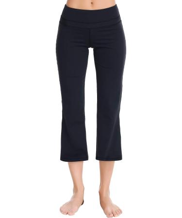 Zeronic High Waist Bootleg Yoga Capris in Black, XX-Large - Buy Online on GoSupps.com