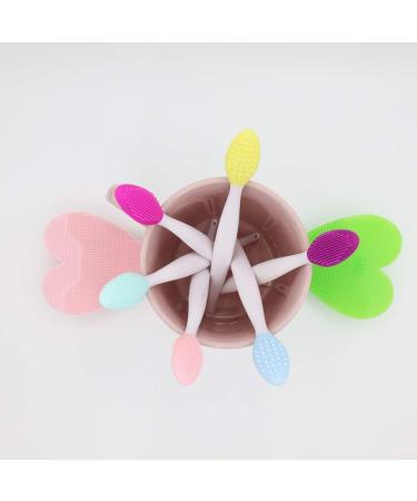 NonaTheo 6 lips cleanser scrubber exfoliating brush | 2 face exfoliators | facial brush | exfoliating face brush | silicone face brush | facial scrubber | skin scrubber Multicolor 1 - Buy Online on GoSupps.com