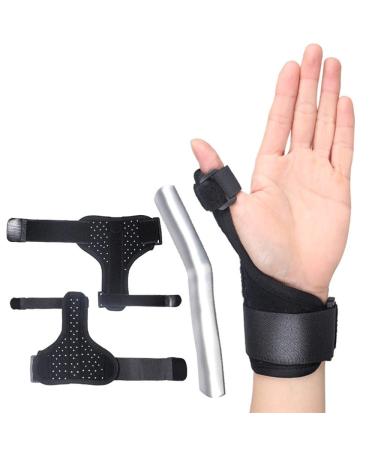 Ibluelover Thumb Brace Thumb-Splint Hand-Brace Thumb-Spica Wrist Stabilizer with Removable Finger Splint Lightweight Breathable for Left Right Hand black
