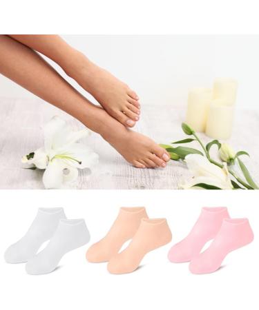 Urfeda Silicone Gel Heel Cushion Socks - Moisturizing Foot Spa & Beauty Care Breathable Non-Slip Socks for Dry Cracked Skin - Day & Night Skin Care - Buy Online on GoSupps.com