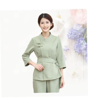 minkissy 1 Set Spa Robe Hair Salon Cape Spa Kit Salon Pants Hair Salon Smock Hair Dyeing Apron Beautician Smock Wear Spa Cloth Grooming Kit Hairdressing Hair Cutting Apron Tops Protection L Green - Buy Online on GoSupps.com