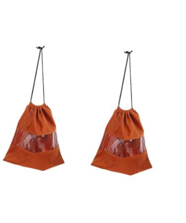 TOVINANNA 2pcs Hair Dryer Storage Bag Practical Bags Travel Hair Dryer Drawstring Storage Bags Pvc Coffee