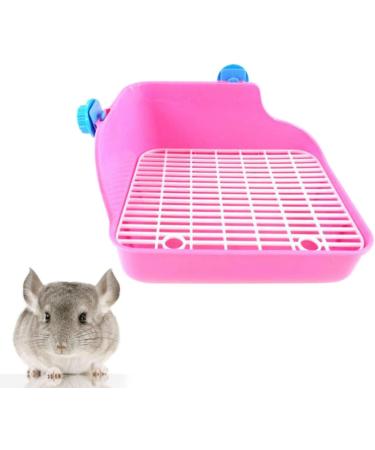 COLLBATH Hamster Potty Trainer Pig Litter Cage Potty Pan Small Animal Bedding Chinchilla Bedding Cages Pink - Buy Online on GoSupps.com