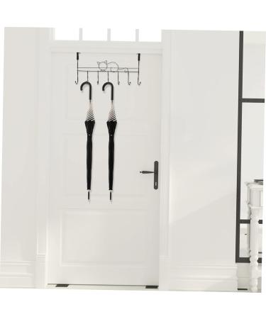 Holibanna Wrought Iron Door Hook Coat Hangers Hat Hanger Bath Iron Hook Wall Home Supplies Metal Iron Gate 41.5X23X5CM Black - Buy Online on GoSupps.com