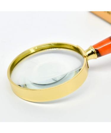 Magnifier Metal Hand-Held Magnifying Glass Imitation Handle High-End Gift Parents Elderly Students Reading Lofty Ambition - Buy Online on GoSupps.com