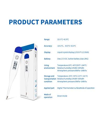 Digital Thermometer for Fever - Quick Reading Waterproof Oral Thermometer with Fever Indicator - Best for Baby, Kids, and Adults - Buy Online on GoSupps.com