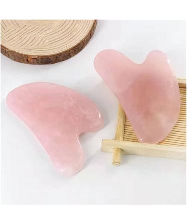 Bianmtsw Balance Rose Quartz Gua Sha Board - Acupuncture Massage Stone for Relaxation & Health Care 80mm - Buy Online on GoSupps.com