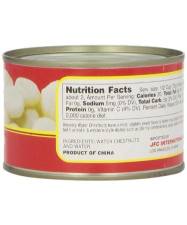 Dynasty Canned Whole Water Chestnuts  8-Ounce (Pack of 12) - Buy Online on GoSupps.com