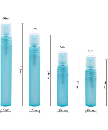 Zeoabsy 10pc Empty 3ml Matt Transparent Spray Bottles - Fine Fog Pumps & 2x Funnels for Water & Alcohol - Ideal for Perfume Travel Kits - Buy Online on GoSupps.com