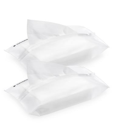 Navaris Wet Wipes Dispenser - Set of 2 Baby Wipe Travel Refillable Pouch Holder Container Bag Case - Portable Flushable Wipes Dispenser - Opaque Transparent