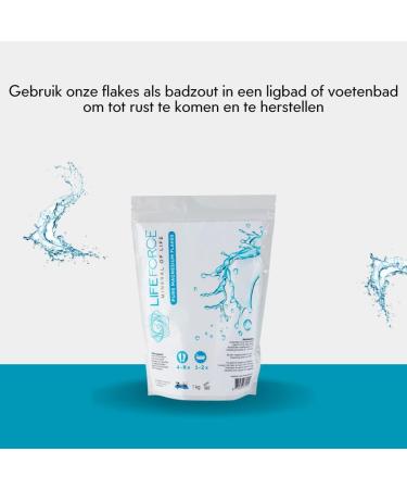 The Magnesium Company BV Lifeforce Magnesium Flakesbath salts 1 kg Pure Zechstein Magnesium chloride 100 natural and pure - Buy Online on GoSupps.com