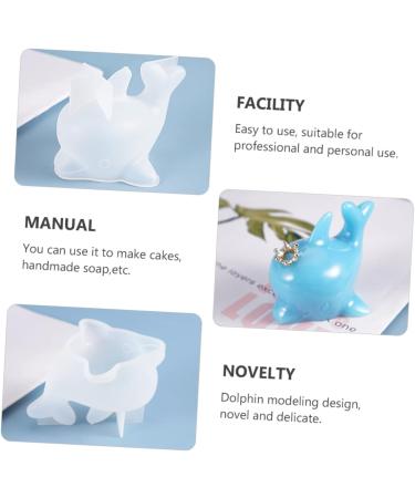 STOBOK 1pc Dolphin Mold 3D Animal Silicone Molds Dolphin Ornament Hand Mold Animal Cake Baking Moulds Ice Cream Mold Decor Epoxy Dolphin Shape Mold Clay White Silica Gel Desktop - Buy Online on GoSupps.com
